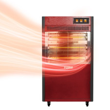 건강 온열 난방기 FU-3355 3단 투톤 카본 레드&진회색 투톤