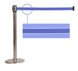 NOA 스텐 차단봉O/H 투톤벨트(Blue)/백화점,관공서,공사현장용 국내산